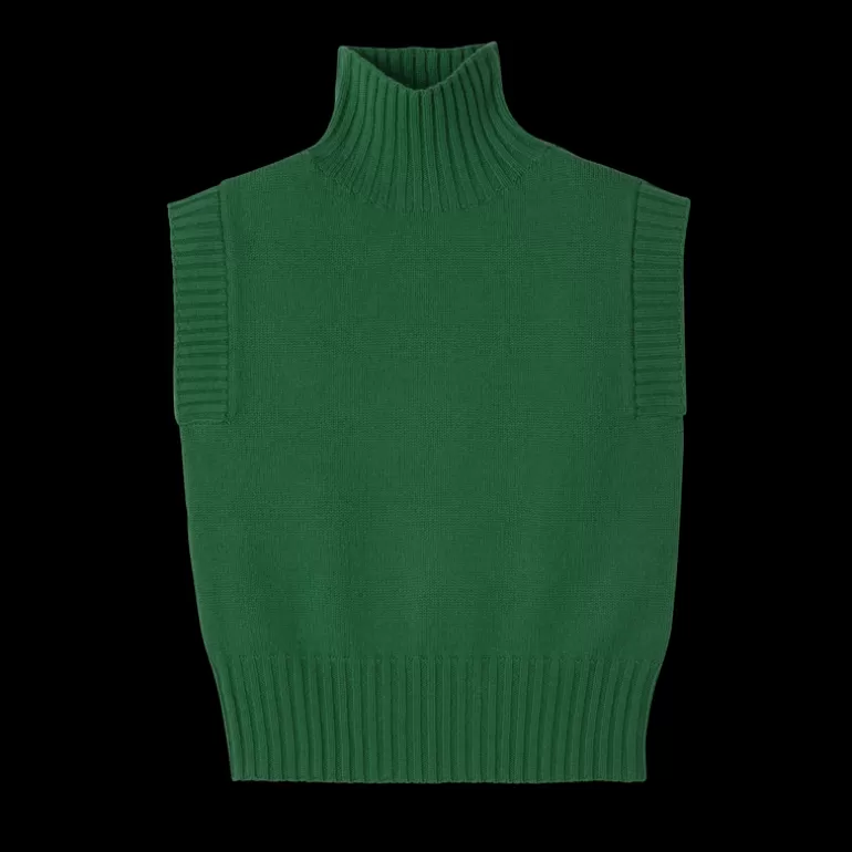 Longchamp High collar no sleeve jumper^Women Tops & Blouses | Knitwear