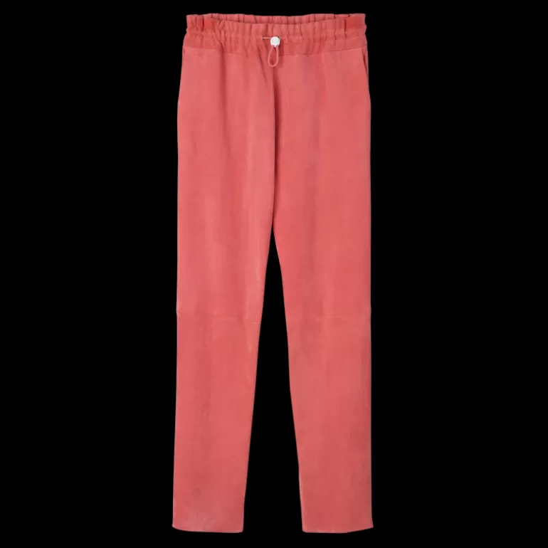 Longchamp Leather straight pants^Women Trousers & Shorts