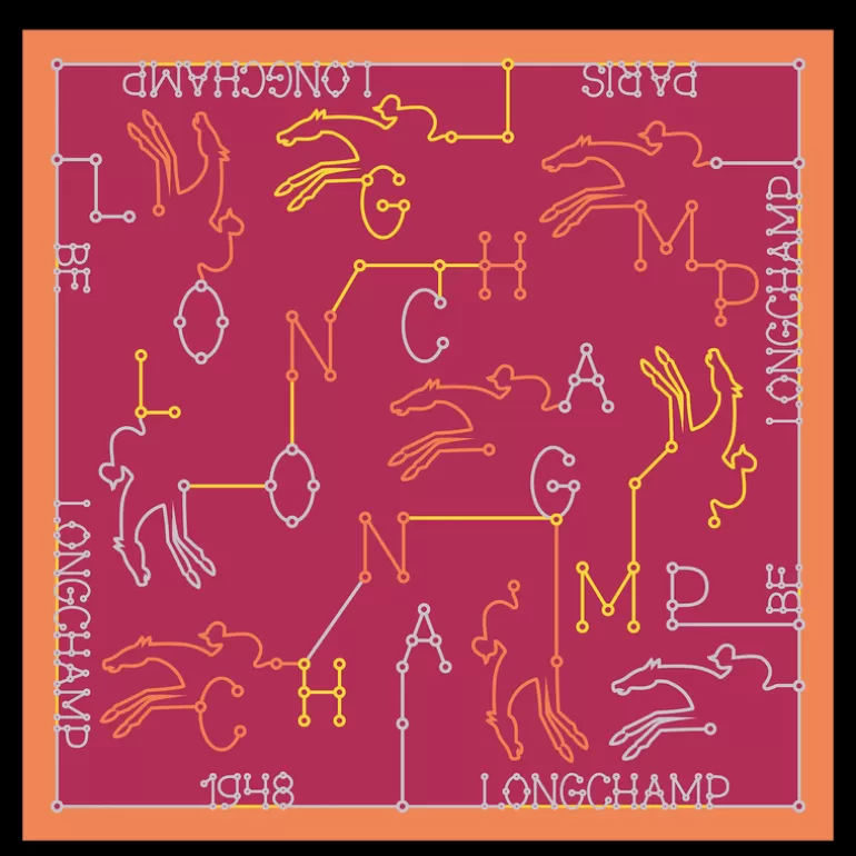 Longchamp Silk scarf 50^Women Silk Scarves